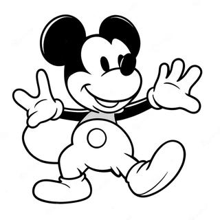 Mickey Mouse In Una Posa Divertente Pagina Da Colorare 50295-41943