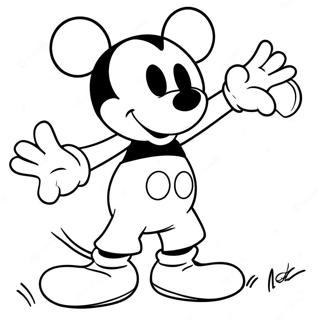 Mickey Mouse In Una Posa Divertente Pagina Da Colorare 50295-41944