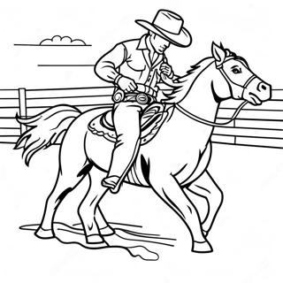 Pagina Da Colorare Rodeo Western 5032-4035