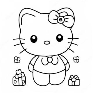 Pagina Da Colorare Di Hello Kitty Carina Con Accessori Retro 50465-42064