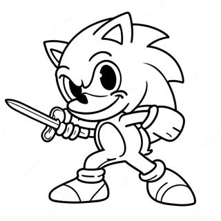 Sonic Con Una Spada Pagine Da Colorare