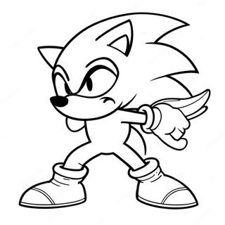 Sonic Con Una Spada In Azione Pagina Da Colorare 50614-42187