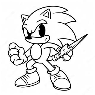 Sonic Con Una Spada In Azione Pagina Da Colorare 50614-42188