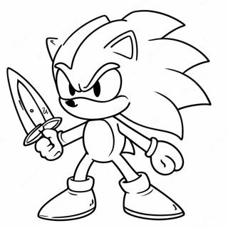 Sonic Epico Con Una Spada Pagina Da Colorare 50615-42192