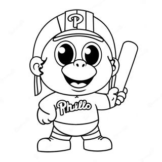 Pagina Da Colorare Del Simpatico Mascotte Dei Phillies 5083-4077