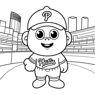 Pagina Da Colorare Del Simpatico Mascotte Dei Phillies 5083-4078