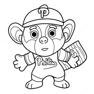 Pagina Da Colorare Del Simpatico Mascotte Dei Phillies 5083-4080