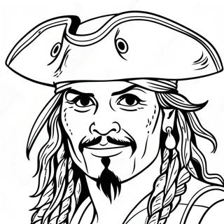 Pagina Da Colorare Di Johnny Depp Dei Pirati Dei Caraibi 50955-42457