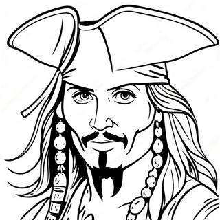 Pagina Da Colorare Di Johnny Depp Dei Pirati Dei Caraibi 50955-42459