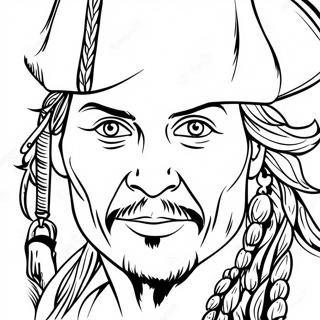 Pagina Da Colorare Di Johnny Depp Dei Pirati Dei Caraibi 50955-42460