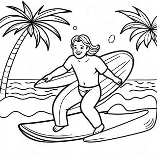 Pagina Da Colorare Di Stephen Sharer Con Una Tavola Da Surf 50975-42466