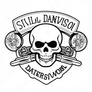 Pagina Da Colorare Del Logo Skull Harley Davidson 51204-42650