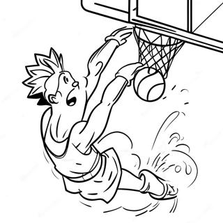 Pagina Da Colorare Di Unazione Di Slam Dunk Emozionante 51255-42693