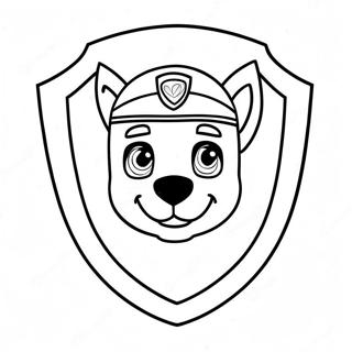 Pagina Da Colorare Del Distintivo Di Paw Patrol 51394-42798