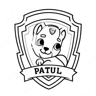 Pagina Da Colorare Del Distintivo Di Paw Patrol 51394-42799