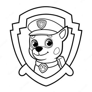 Pagina Da Colorare Del Distintivo Di Paw Patrol Colorato 51395-42801