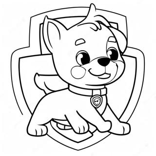 Pagina Da Colorare Del Distintivo Di Paw Patrol Colorato 51395-42802