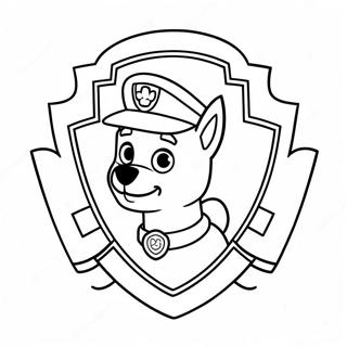 Pagina Da Colorare Del Distintivo Di Paw Patrol Colorato 51395-42803