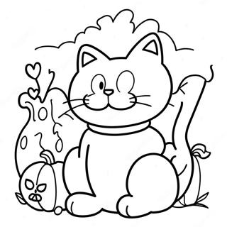 Pagina Da Colorare Di Garfield Per Halloween 51434-42848