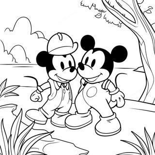 Mickey Mouse Safari Pagine Da Colorare