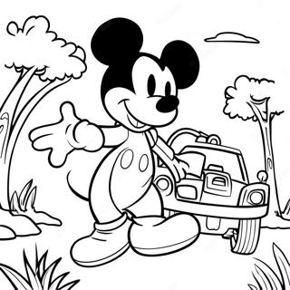 Pagina Da Colorare Avventura Safari Di Topolino 51544-42923