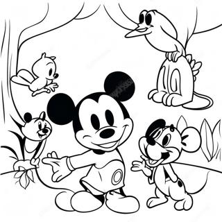 Pagina Da Colorare Topolino Con Animali Della Giungla 51545-42926