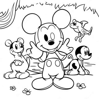 Pagina Da Colorare Topolino Con Animali Della Giungla 51545-42927