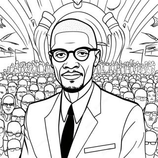 Pagina Da Colorare Del Discorso Ispiratore Di Malcolm X 51895-43208