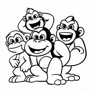 Pagina Da Colorare Di Cranky Kong Con Amici 51905-43214