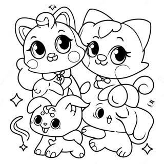 Pagina Da Colorare Dei Carini Amici Jewelpet 52086-43357