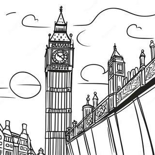 Pagina Da Colorare Di Big Ben Al Tramonto 52146-43400