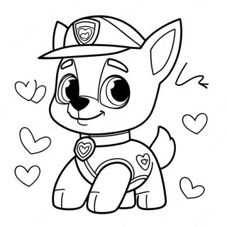 Pagina Da Colorare Di Paw Patrol Per San Valentino 52346-43547