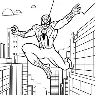 Pagina Da Colorare Di Spider Man Che Dondola Per La Citta 5253-4215