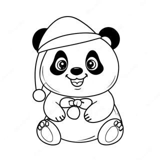 Panda Di Natale Pagine Da Colorare