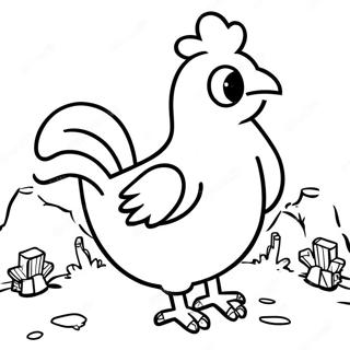 Pagina Da Colorare Del Pollo Di Minecraft 52986-44059