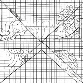 Pagina Da Colorare Della Griglia Delle Coordinate Divertente 53027-44091