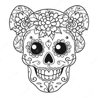 Pagina Da Colorare Animale Dia De Los Muertos 53468-44407