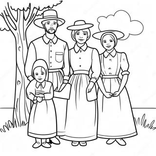 Pagina Da Colorare Raduno Della Famiglia Amish 53489-44438