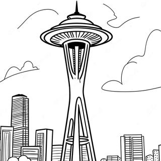 Pagina Da Colorare Della Space Needle Di Seattle 53529-44474