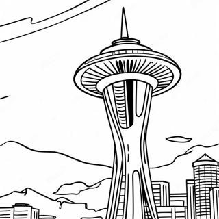 Pagina Da Colorare Della Space Needle Di Seattle 53529-44475