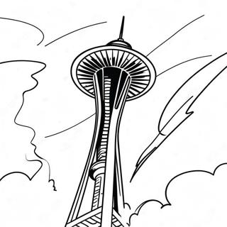 Pagina Da Colorare Della Space Needle Di Seattle 53529-44476