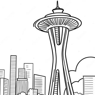 Pagina Da Colorare Della Space Needle Di Seattle 53529-44627