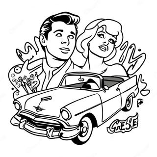 Pagina Da Colorare Del Logo Del Film Grease 53618-44690