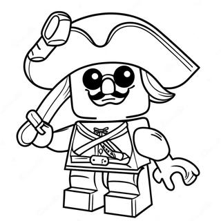 Pagina Da Colorare Del Capitano Pirata Lego 53629-44546