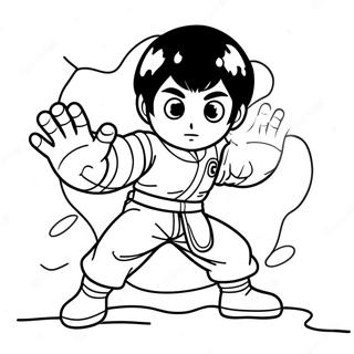 Pagina Da Colorare Di Rock Lee In Posa Dinamica 53779-44826