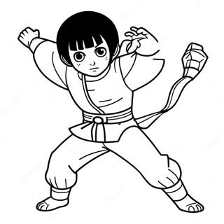 Pagina Da Colorare Di Rock Lee In Posa Dinamica 53779-44828