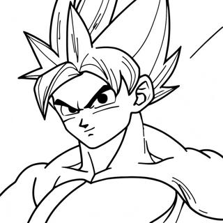 Goku Super Saiyan Che Vola Nella Pagina Da Colorare 53959-44966