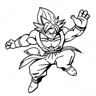 Goku Super Saiyan Che Vola Nella Pagina Da Colorare 53959-44967