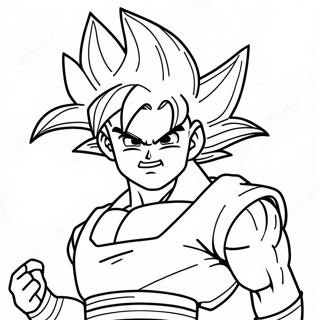 Goku Super Saiyan Che Vola Nella Pagina Da Colorare 53959-44968