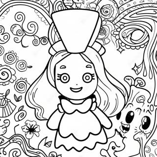 Alice Nel Paese Delle Meraviglie Psichedelico Pagine Da Colorare